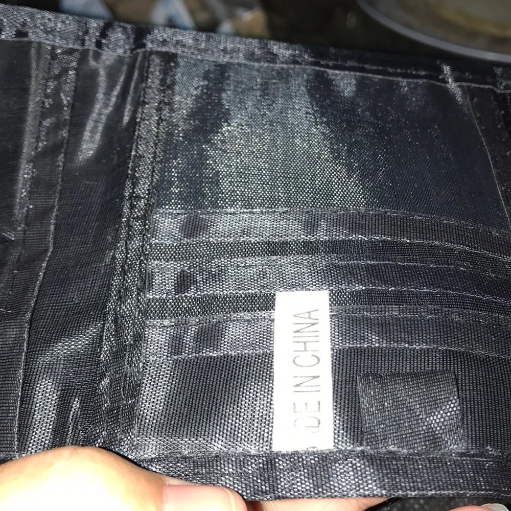 New black skull nylon surfer wallet fold over Y2k